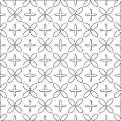 Geometric vector pattern with triangular elements. Seamless abstract ornament for wallpapers and backgrounds. Black and white colors. 