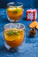 Glühwein Punsch - apple glintwein with steam
