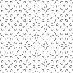 Geometric vector pattern with triangular elements. Seamless abstract ornament for wallpapers and backgrounds. Black and white colors. 