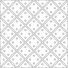 Geometric vector pattern with triangular elements. Seamless abstract ornament for wallpapers and backgrounds. Black and white colors. 