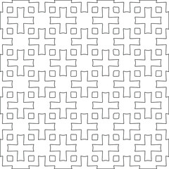 Geometric vector pattern with triangular elements. Seamless abstract ornament for wallpapers and backgrounds. Black and white colors. 