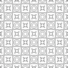 Geometric vector pattern with triangular elements. Seamless abstract ornament for wallpapers and backgrounds. Black and white colors. 