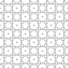 Geometric vector pattern with triangular elements. Seamless abstract ornament for wallpapers and backgrounds. Black and white colors. 