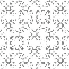 Geometric vector pattern with triangular elements. Seamless abstract ornament for wallpapers and backgrounds. Black and white colors. 