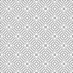 Geometric vector pattern with triangular elements. Seamless abstract ornament for wallpapers and backgrounds. Black and white colors. 