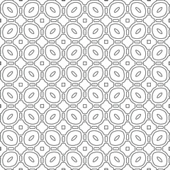 Geometric vector pattern with triangular elements. Seamless abstract ornament for wallpapers and backgrounds. Black and white colors. 