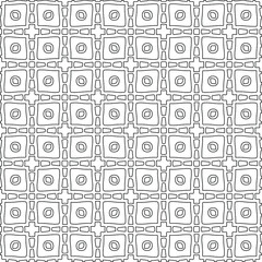 Geometric vector pattern with triangular elements. Seamless abstract ornament for wallpapers and backgrounds. Black and white colors. 