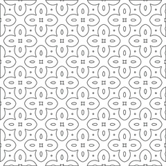 Geometric vector pattern with triangular elements. Seamless abstract ornament for wallpapers and backgrounds. Black and white colors. 