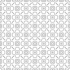 Geometric vector pattern with triangular elements. Seamless abstract ornament for wallpapers and backgrounds. Black and white colors. 