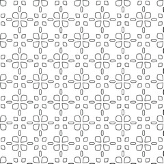 Fototapeta na wymiar Geometric vector pattern with triangular elements. Seamless abstract ornament for wallpapers and backgrounds. Black and white colors. 