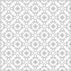 Geometric vector pattern with triangular elements. Seamless abstract ornament for wallpapers and backgrounds. Black and white colors. 