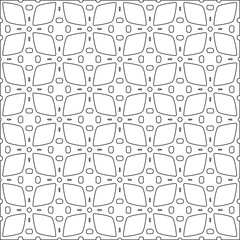 Geometric vector pattern with triangular elements. Seamless abstract ornament for wallpapers and backgrounds. Black and white colors. 