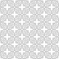 Geometric vector pattern with triangular elements. Seamless abstract ornament for wallpapers and backgrounds. Black and white colors. 