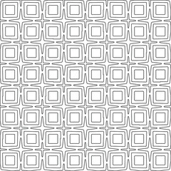 Geometric vector pattern with triangular elements. Seamless abstract ornament for wallpapers and backgrounds. Black and white colors. 