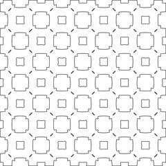 Geometric vector pattern with triangular elements. Seamless abstract ornament for wallpapers and backgrounds. Black and white colors. 