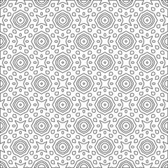 Geometric vector pattern with triangular elements. Seamless abstract ornament for wallpapers and backgrounds. Black and white colors. 