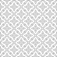 Fototapeta premium Geometric vector pattern with triangular elements. Seamless abstract ornament for wallpapers and backgrounds. Black and white colors. 