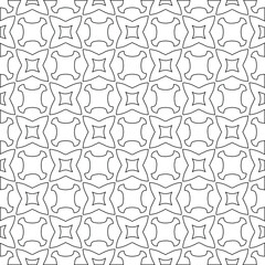 Geometric vector pattern with triangular elements. Seamless abstract ornament for wallpapers and backgrounds. Black and white colors. 