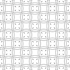 Geometric vector pattern with triangular elements. Seamless abstract ornament for wallpapers and backgrounds. Black and white colors. 