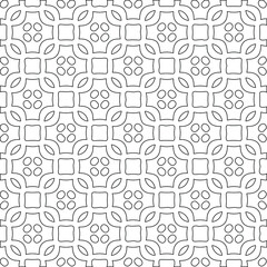 Geometric vector pattern with triangular elements. Seamless abstract ornament for wallpapers and backgrounds. Black and white colors. 