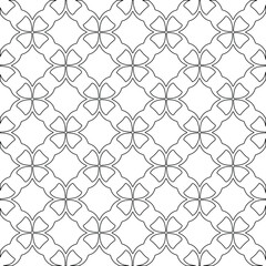 Fototapeta premium Geometric vector pattern with triangular elements. Seamless abstract ornament for wallpapers and backgrounds. Black and white colors. 
