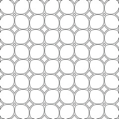 Geometric vector pattern with triangular elements. Seamless abstract ornament for wallpapers and backgrounds. Black and white colors. 