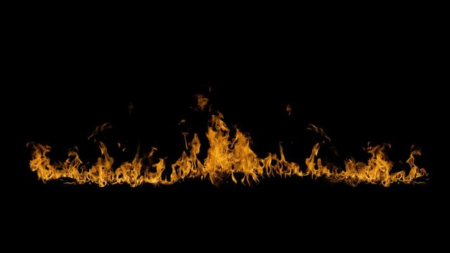 Fire line in super slow motion iso&eacute;lated on black, shooting with high speed cinema camera in 4K.