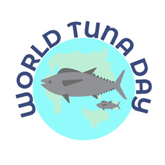 World tuna day holiday icon vector illustration.