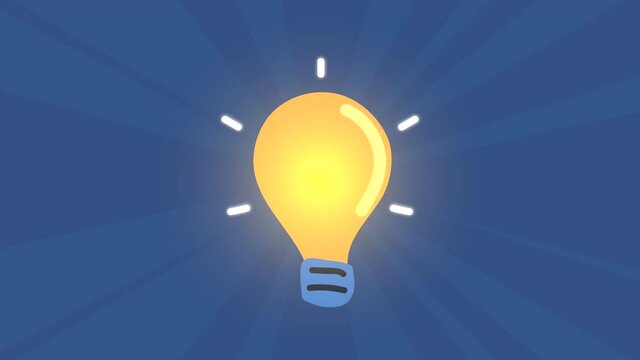 bulb light idea think animation