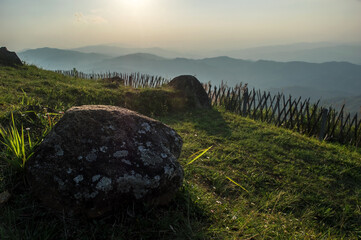 Sunset Moments In summer, on high mountains.
