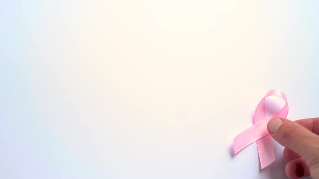 Pink silk ribbon, Symbol of world breast cancer awareness month in october