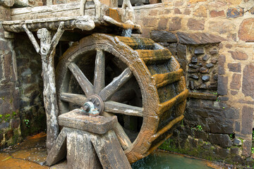 Old water mill water flowing © Mitch