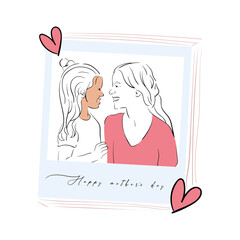 Sketch on a calendar for mother day