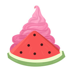 Watermelon cute korean ice cream.