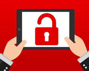 problème de sécurité informatique : cadenas ouvert (virus, phishing, antivirus, pirate...)