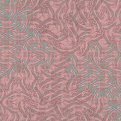 Fototapeta premium Abstract fractal background Brown Spiral Oriental Garden computer-generated image.