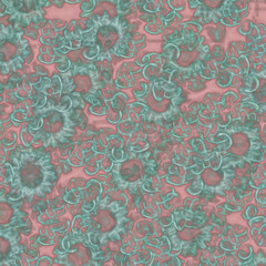 Abstract fractal background Brown Spiral Oriental Garden computer-generated image.