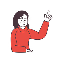 Isolated woman avatar