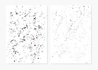 Set of vector brushes strokes background, texture a4 format; paint strokes with a dry brush. Abstract ink blots