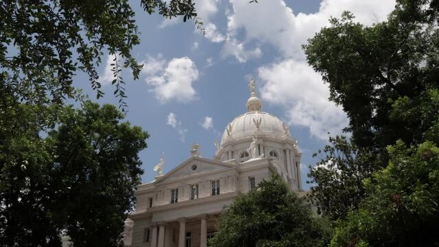 A Time-lapse Of The McLennan County Courthouse In Waco, Texas.