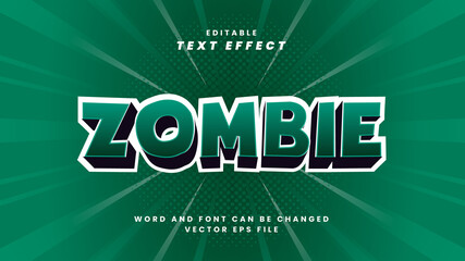 Fototapeta premium Zombie text effect