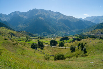 Fototapeta premium Tena valley from Formigal Huesca Aragon Spain