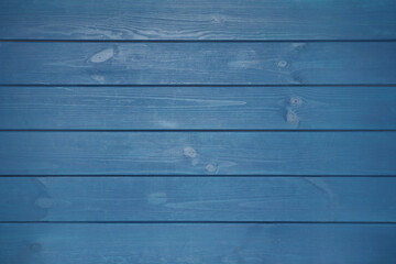Texture of blue wooden surface as background, top view