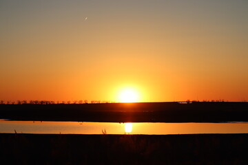 A colourful sunset just outside of Saskatoon Saskatchewan