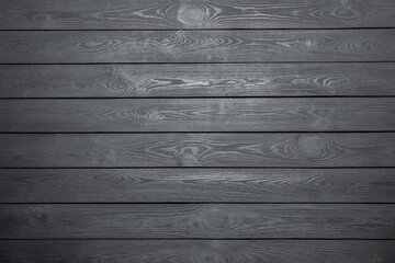 Naklejka premium Texture of grey wooden surface as background, top view