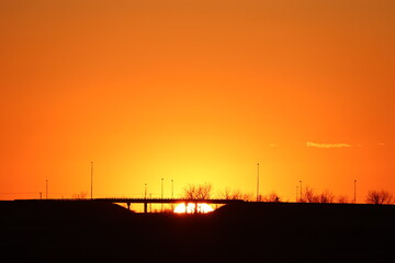 A colourful sunset just outside of Saskatoon Saskatchewan