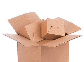 cardboard box isolated on a white background