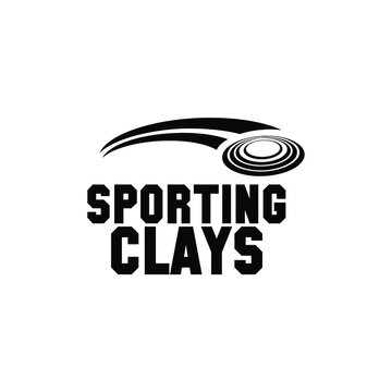 sporting clays symbol vector logo design