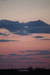 A colorful sunset just outside of Saskatoon, Saskatchewan, Canada