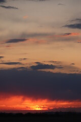 Fototapeta na wymiar A colorful sunset just outside of Saskatoon, Saskatchewan, Canada